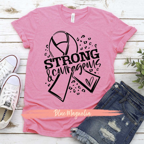 Strong & Courageous Leopard - Breast Cancer